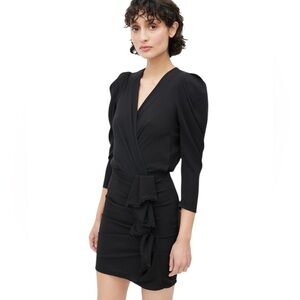 ba&sh Paris Black Long Sleeve v neck Dress XS